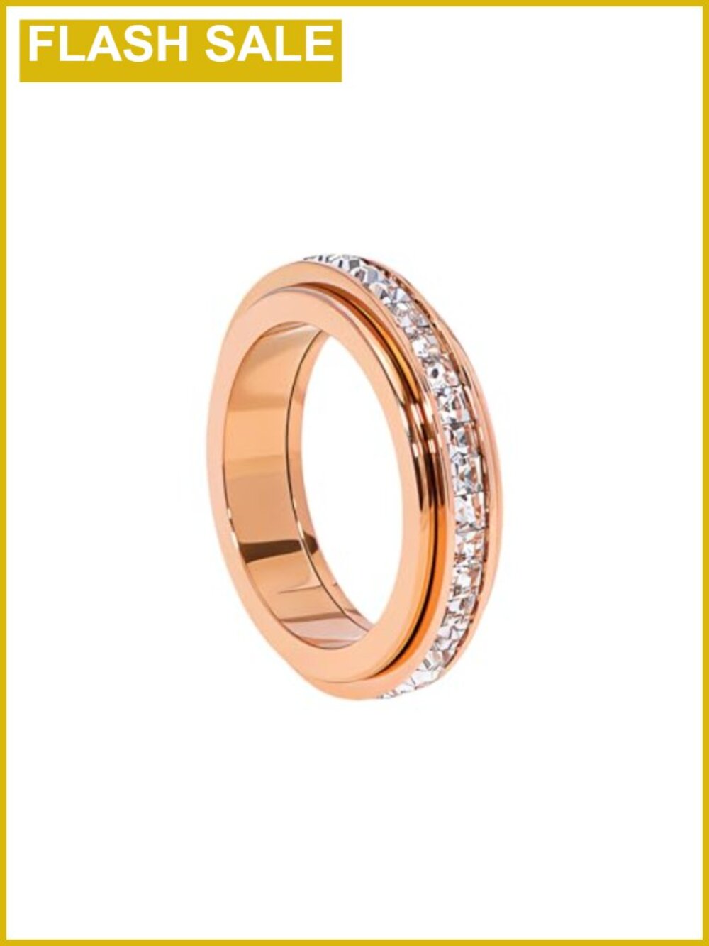 Titanium Steel Anxiety Ring for Women Fidget Spinner Ring Stress Relief Gift